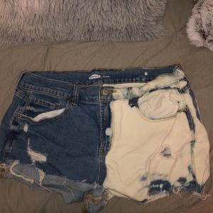 Bleached boyfriend old navy ripped shorts